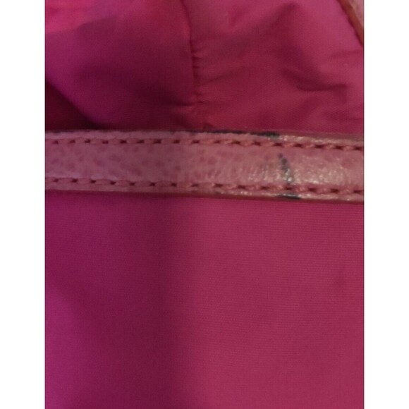 Kate Spade Pink/Fuchsia Purse Handbag Double Strap Short Drop Faux Leather Trim - Picture 16 of 16